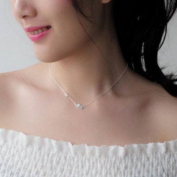 NEW 925 Sterling Silver Cute Elephant Necklace - Picture 4 of 8